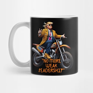 Donald Trump On A Dirt Bike Unique Artwork By Sobersips Mug